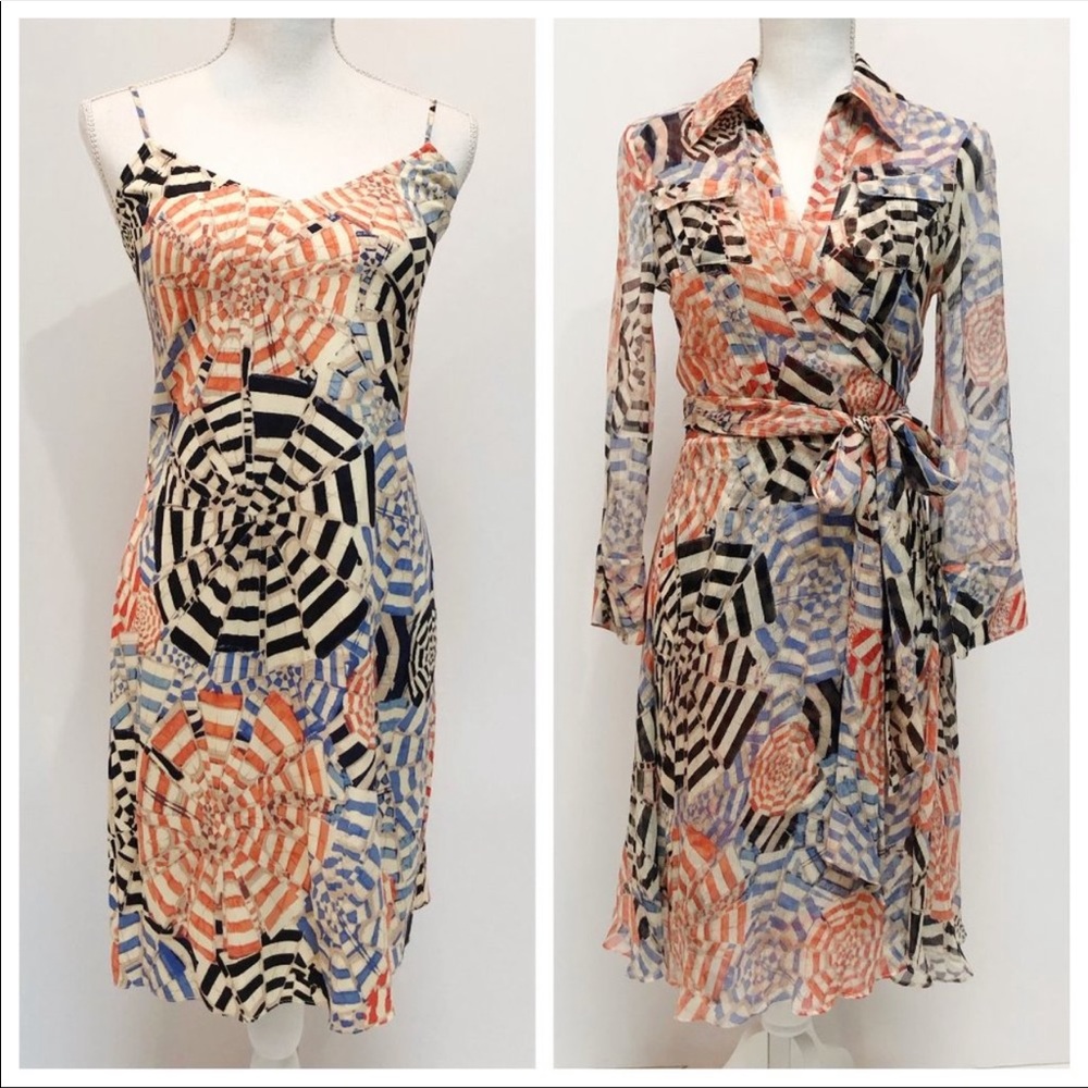Diane von Furstenberg Wrap Dress + Slip Dress